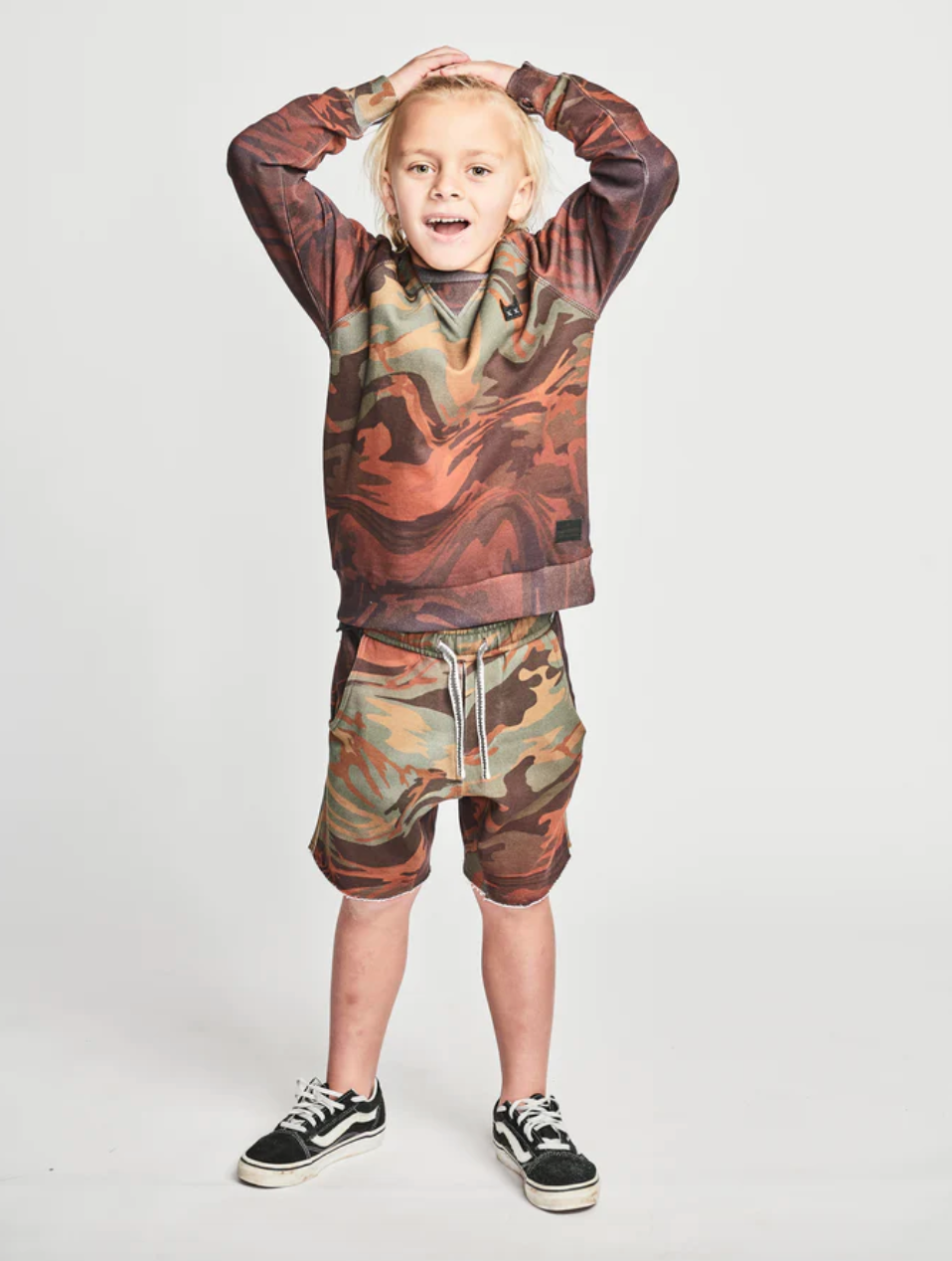 Munster Kids Slider Short - Camo Swirl