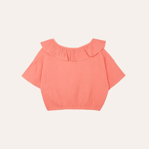 The Campamento Embroidery Blouse - Peach