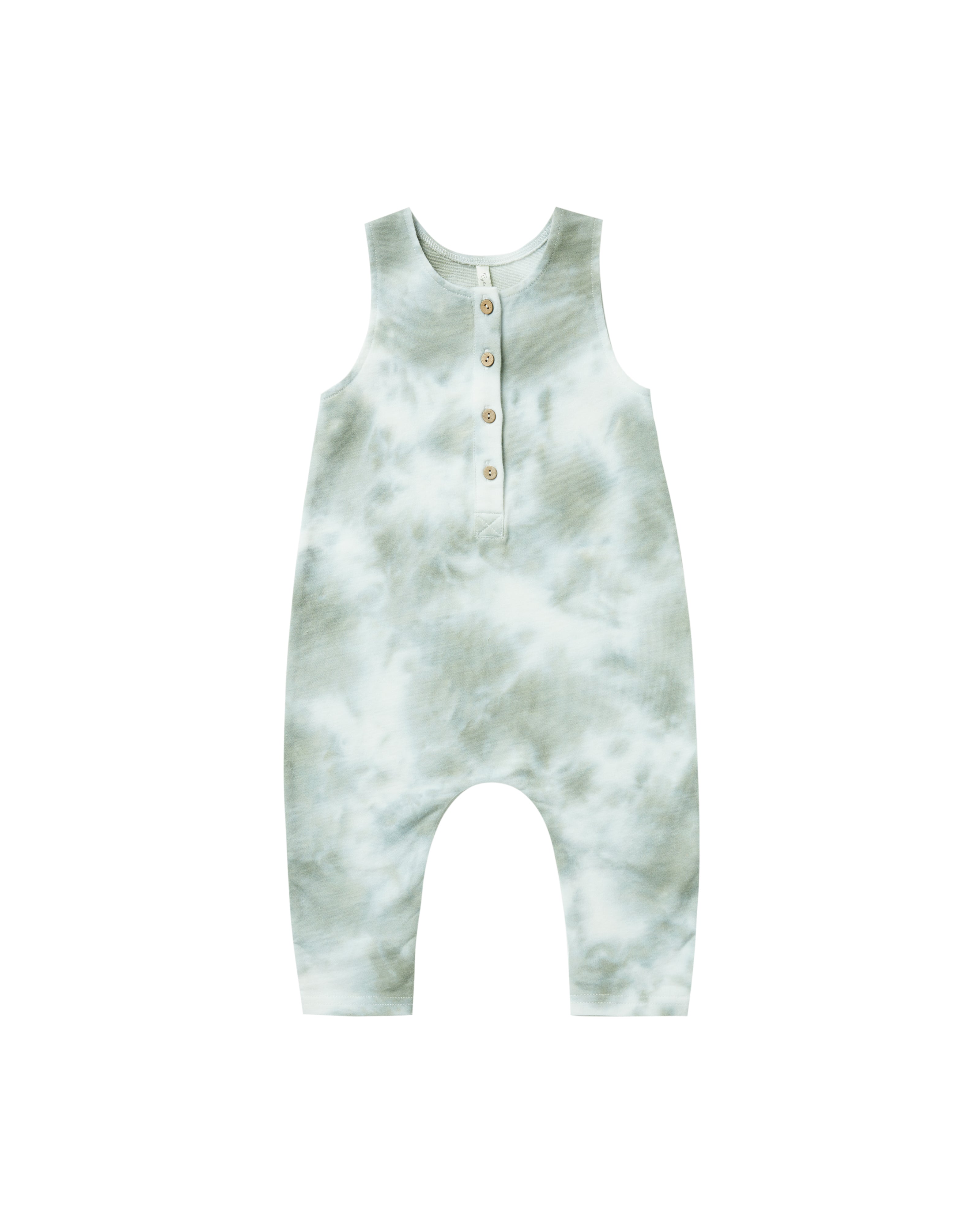 Rylee + Cru Sleeveless Jumpsuit - Aqua Tie Dye