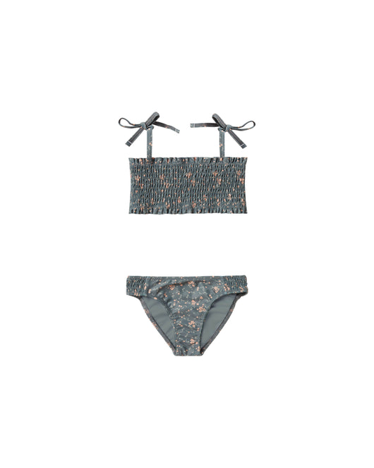 Rylee + Cru Smocked Bikini - Dark Floral – Dreams of Cuteness