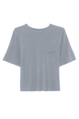 Eberjey Finley Patch Pocket Top - Soft Grey