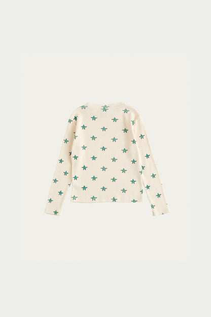 The Campamento Long Sleeve Top - White Star