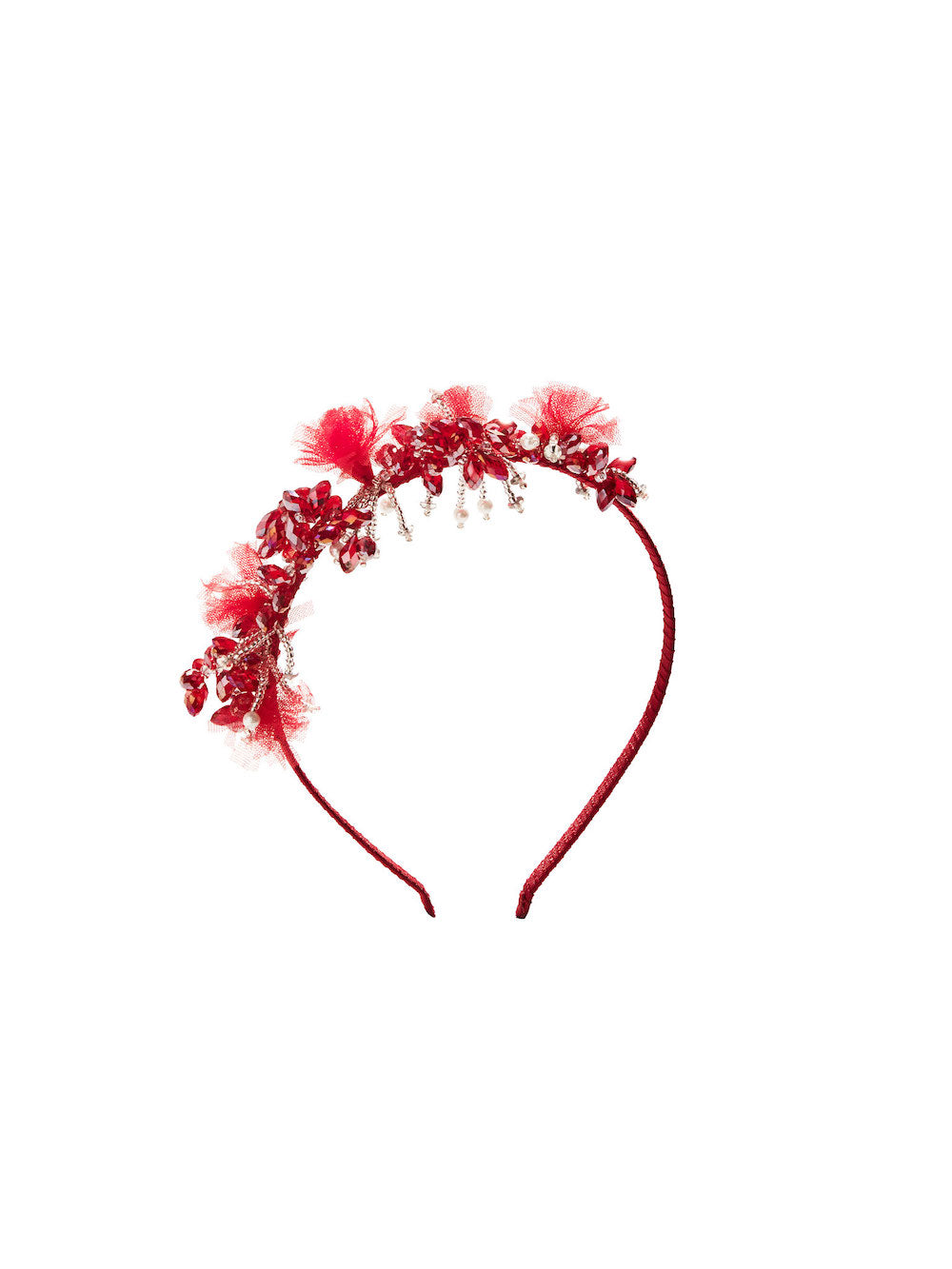 Tutu Du Monde Holiday Snow Drop Headband - Red Velvet