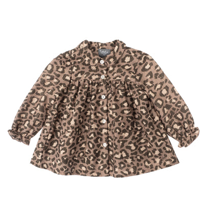 Tocoto Vintage Baby Dress Animal Print - Brown