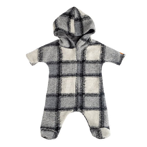 Tocoto Vintage Hood Dungarees Checked - Dark Grey