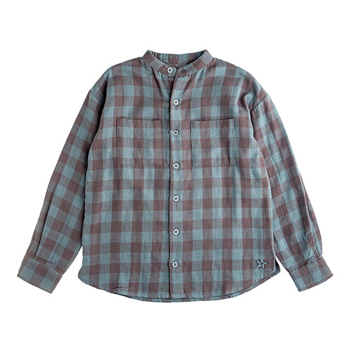 Tocoto Vintage Kid Vichy Checked Shirt - Green