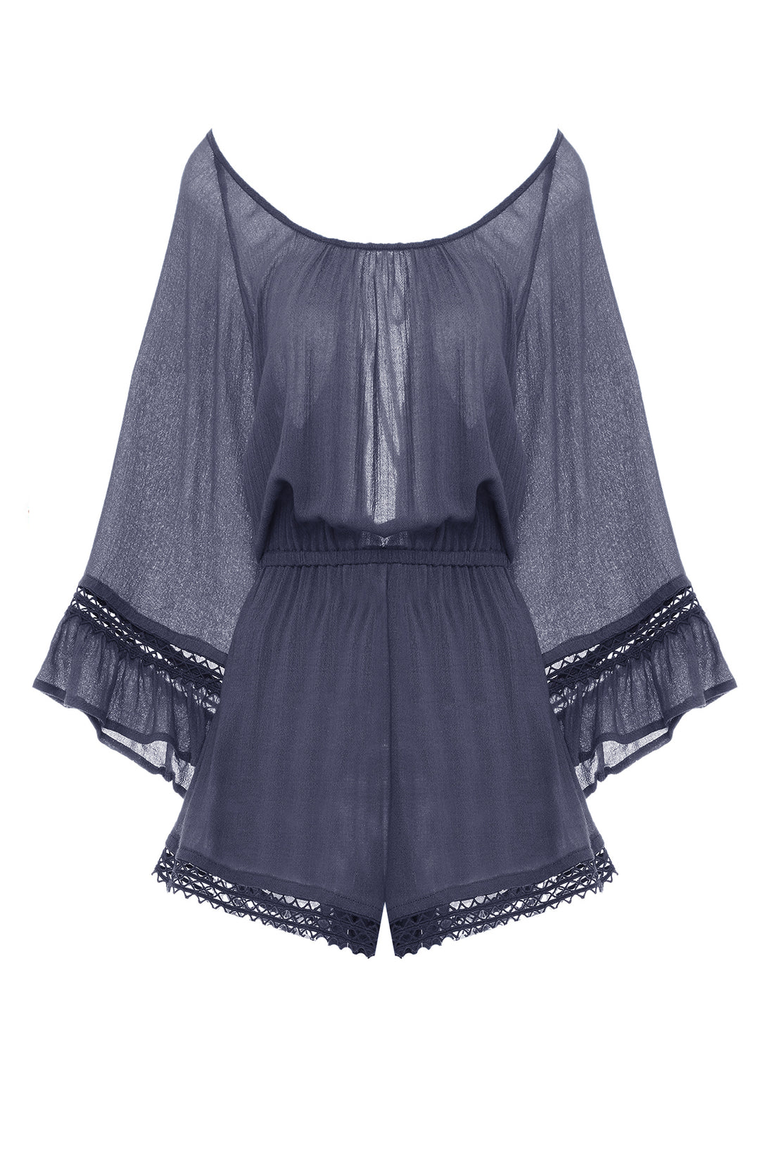 Eberjey Summer of Love Rosalie Romper - Blue Indigo