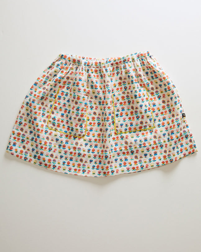 Oeuf Ric Rac Skirt - Multi/Small Flower