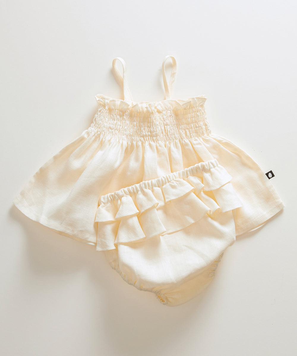 Oeuf Baby Smocked Set - Gardenia