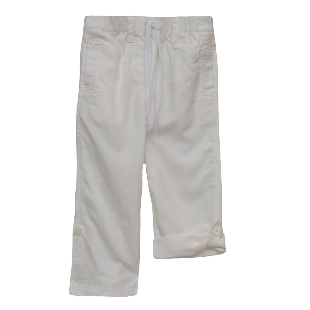 Kickee Pants Woven Roll-Up Pants - Natural