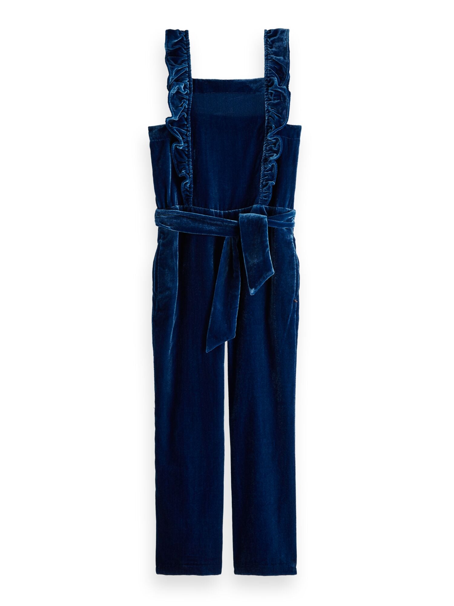 Scotch &amp; Soda Velvet Ruffle Overall - Blue