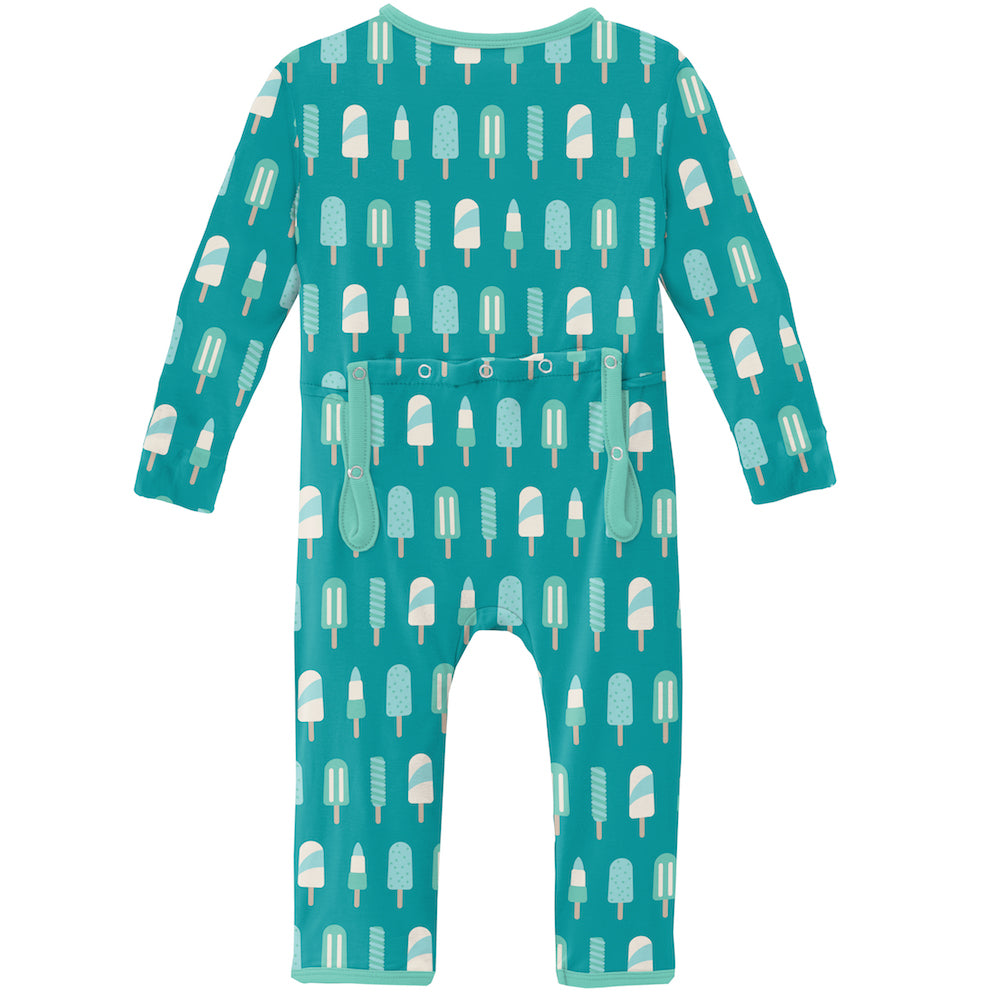 Kickee Pants Print Coverall with Zipper - Neptune Popsicles