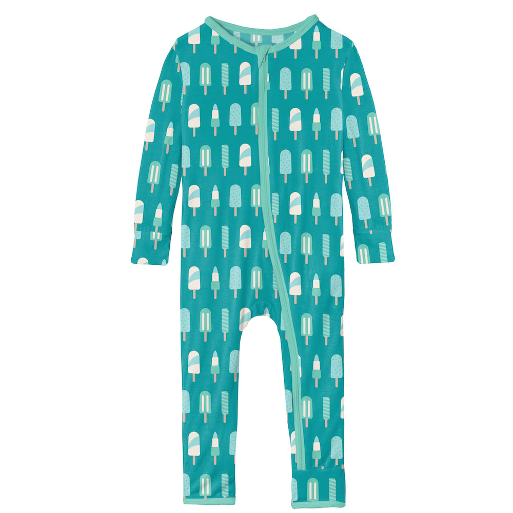 Kickee Pants Print Coverall with Zipper - Neptune Popsicles