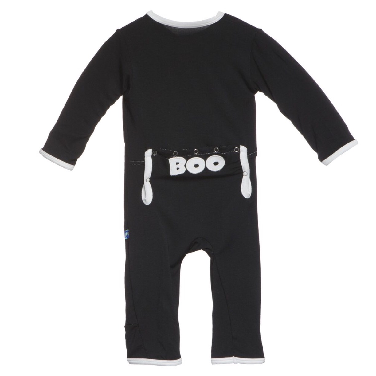 Kickee Pants Applique Coverall - Midnight Boo