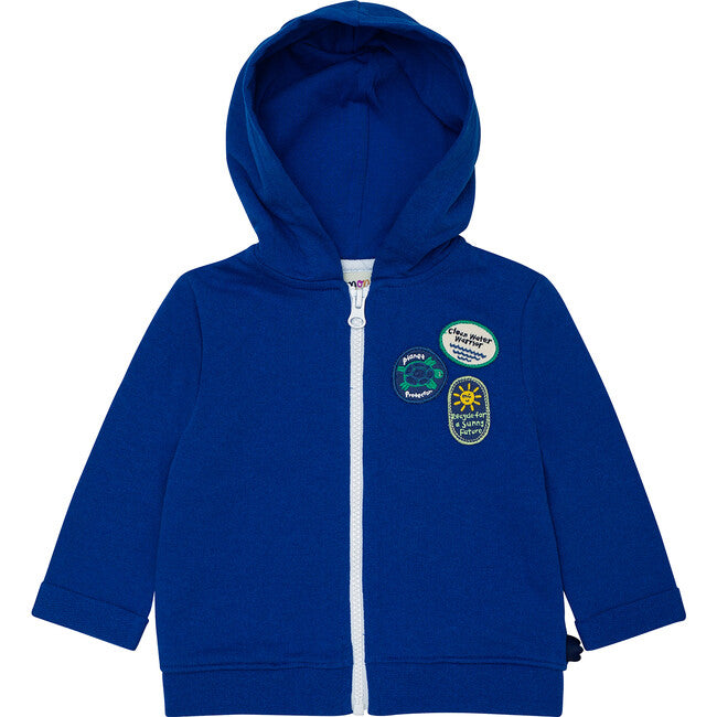 Mon Coeur Baby Ocean Loving Hoodie - Cobalt