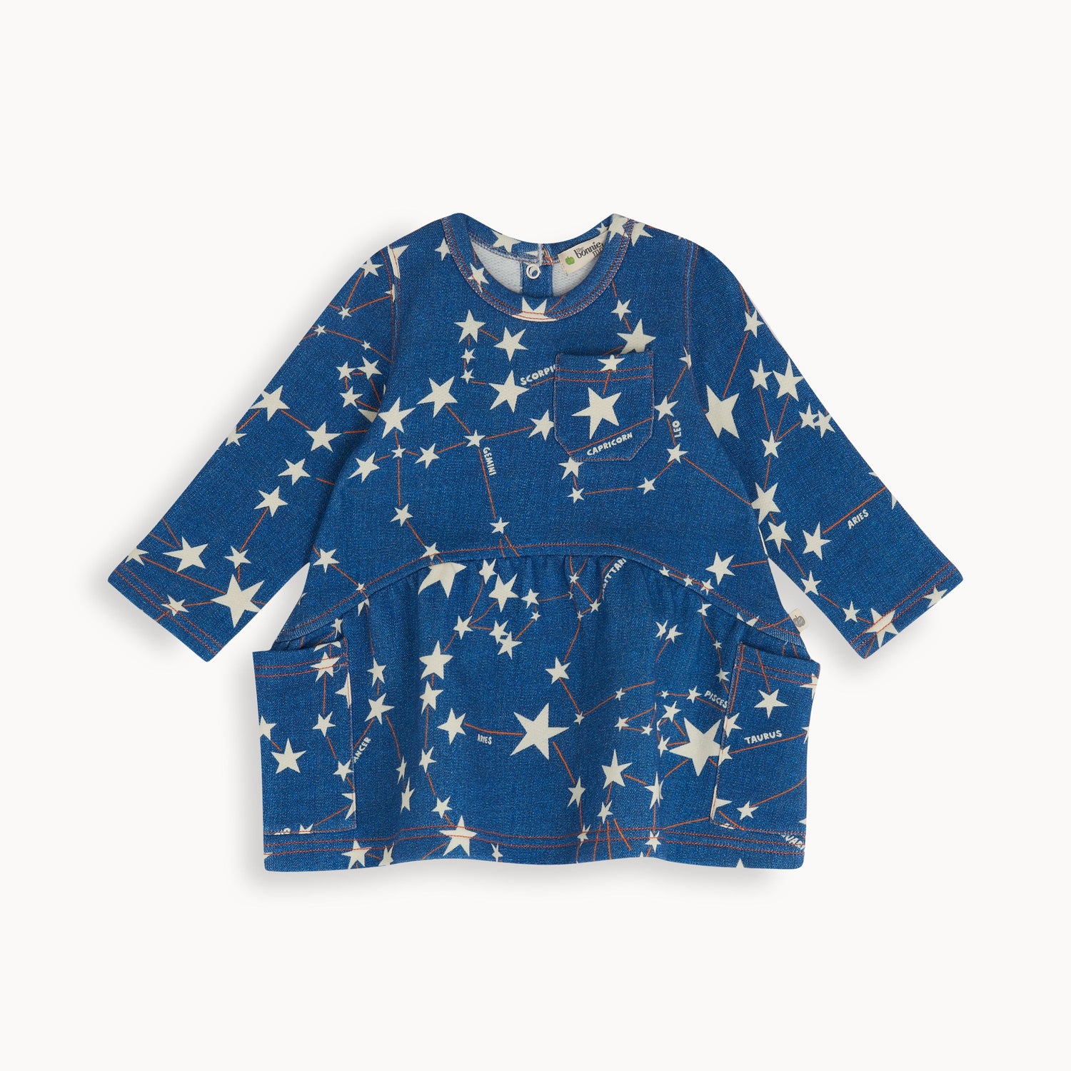 Bonnie Mob Maree Baby Dress - Denim Stars