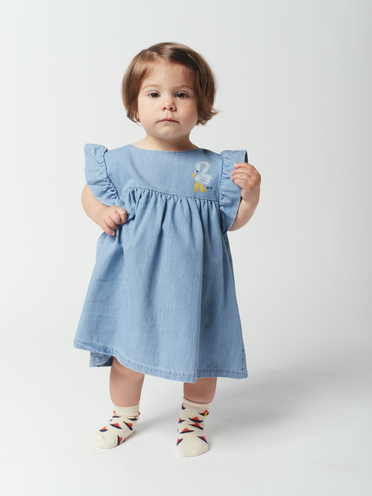 Bobo Choses Pelican Ruffle Woven Dress