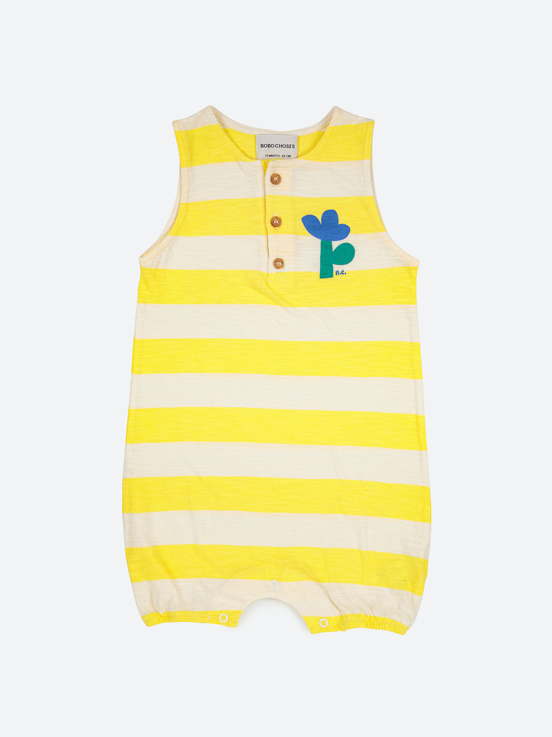 Bobo Choses Yellow Stripes Playsuit