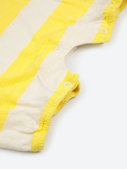 Bobo Choses Yellow Stripes Playsuit