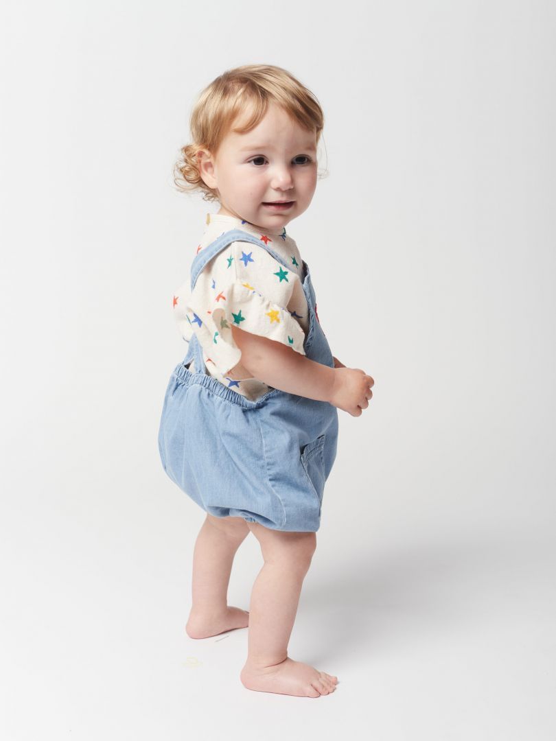 Bobo Choses Multicolor Stars All Over Ruffle T-Shirt