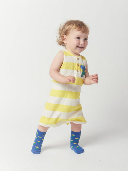 Bobo Choses Yellow Stripes Playsuit