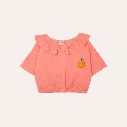 The Campamento Embroidery Blouse - Peach