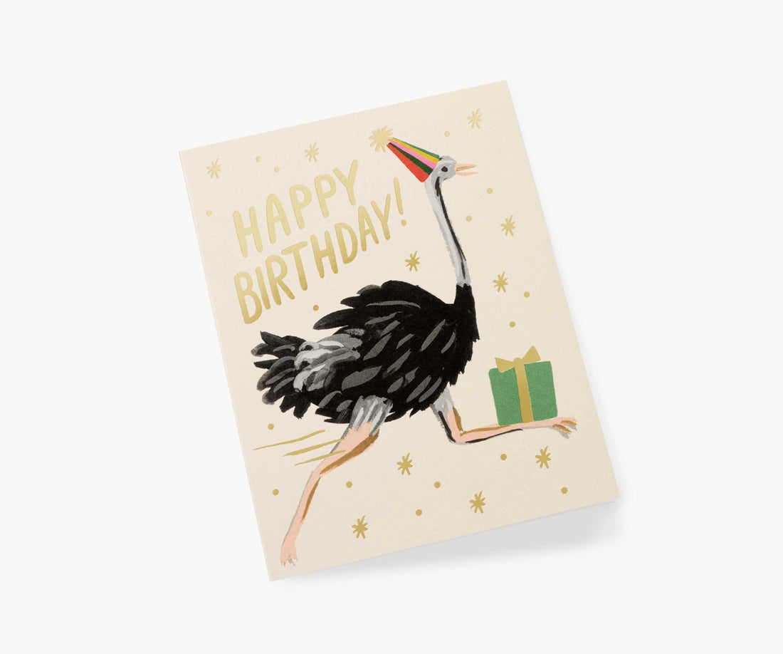 Rifle Paper Co. Ostrich Birthday Card