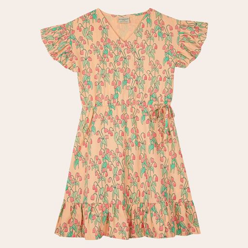 The Campamento Flowers Dress - Peach