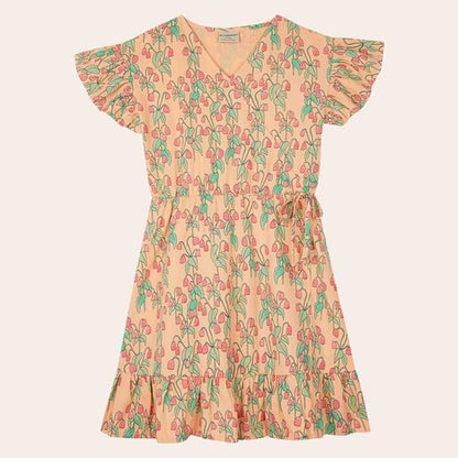 The Campamento Flowers Dress - Peach