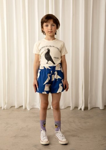 Mini Rodini Pigeons Sweatshorts - Blue