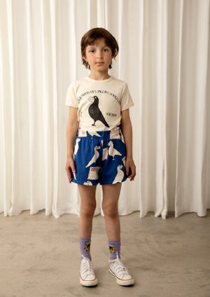 Mini Rodini Pigeons Sweatshorts - Blue