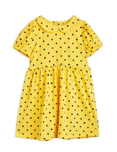 Mini Rodini Polka Dot All Over Print Dress - Yellow