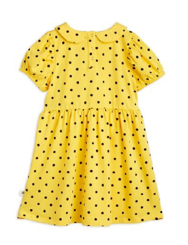 Mini Rodini Polka Dot All Over Print Dress - Yellow