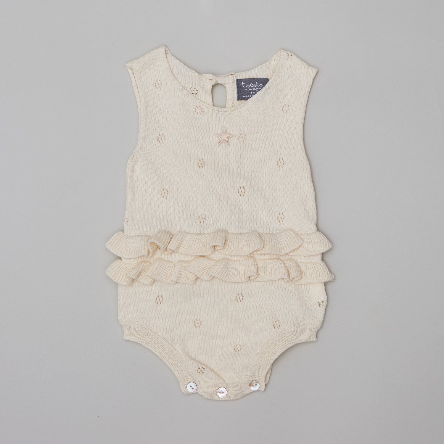 Tocoto Vintage Baby Knit Bodysuit - Off-White