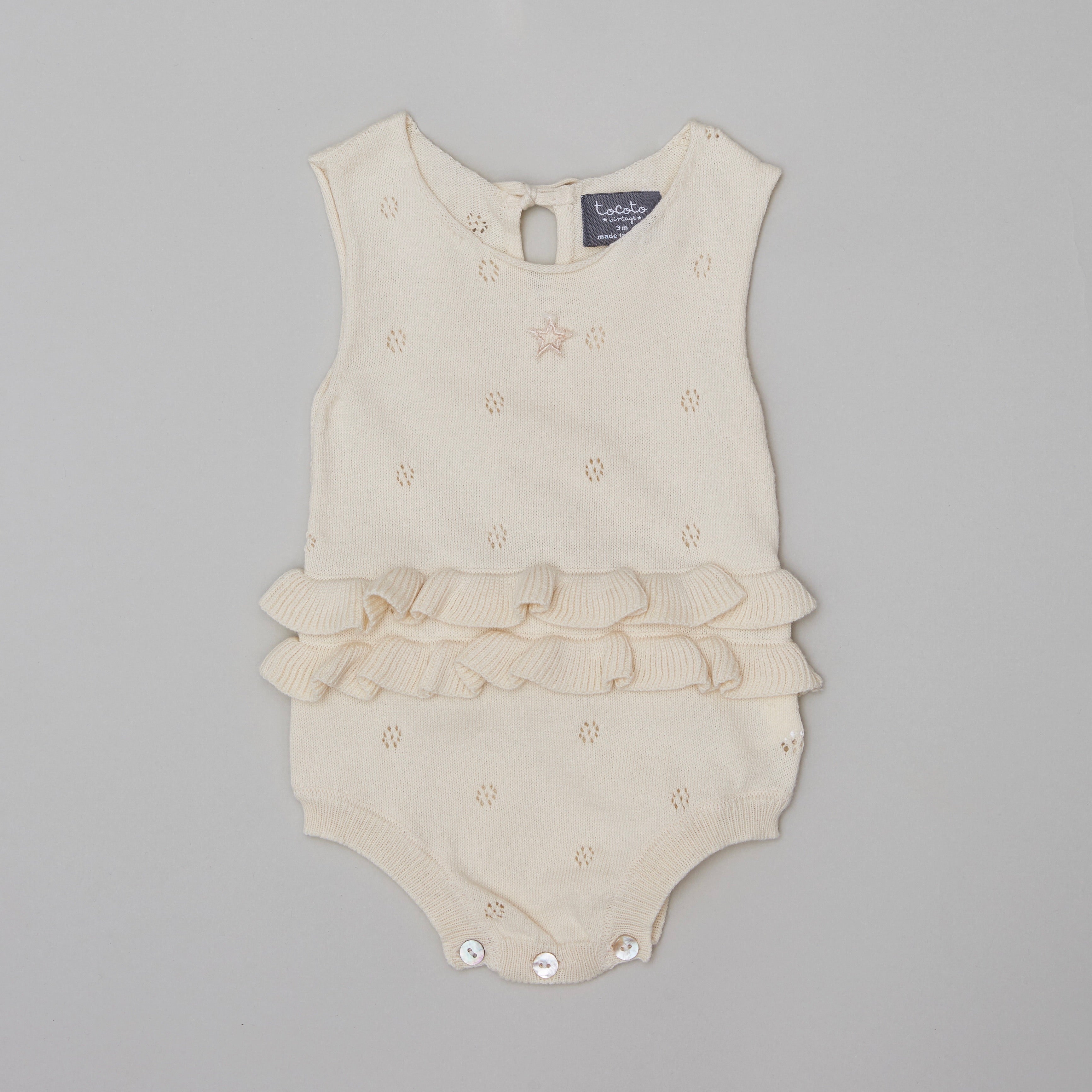 Tocoto Vintage Baby Knit Bodysuit - Off-White