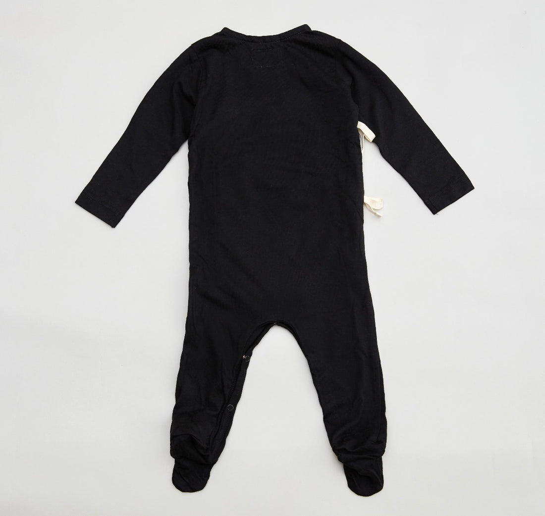 Bacabuche Infant Footed Onesie - Black