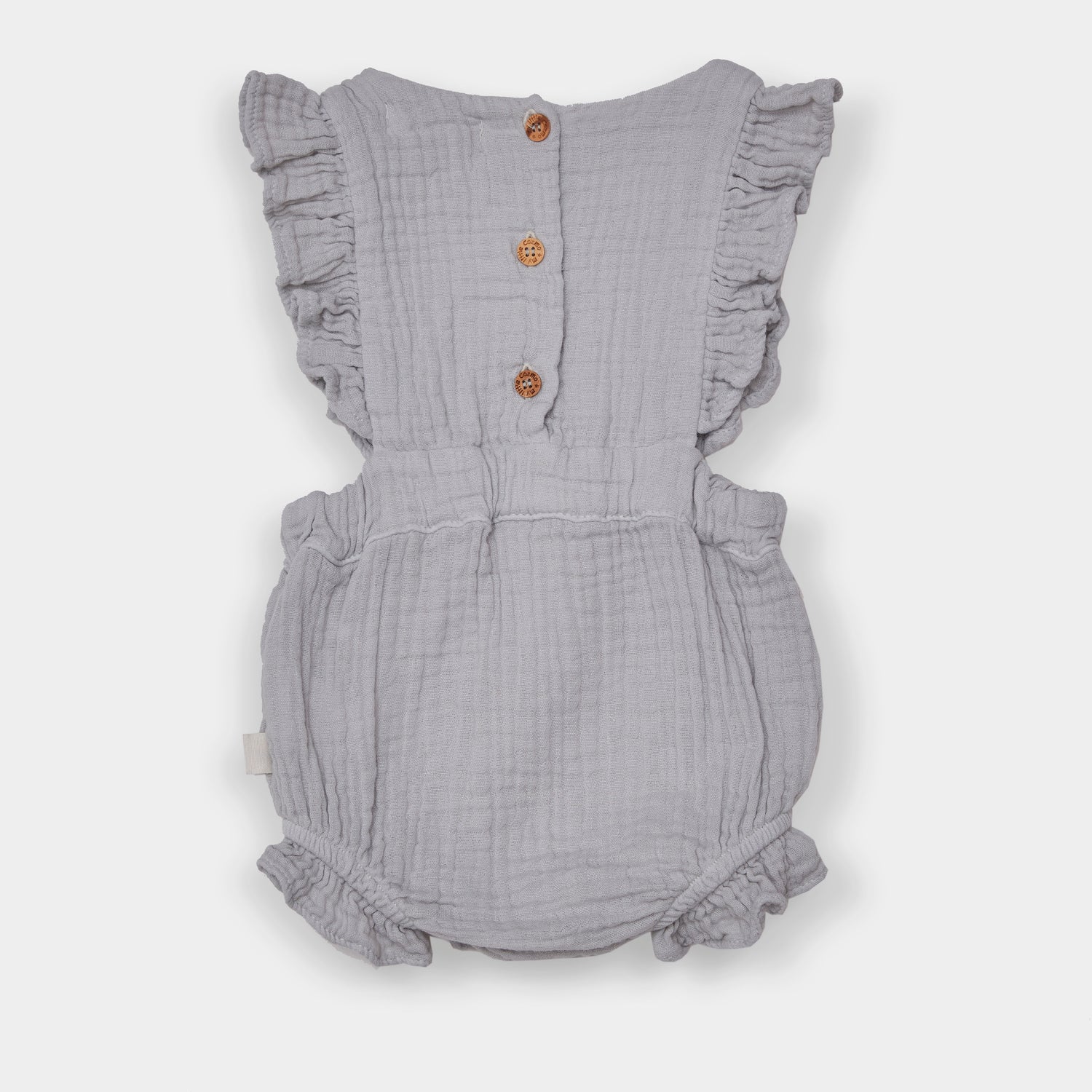 My Little Cozmo Emma Organic Bobble Baby Romper - Light Grey