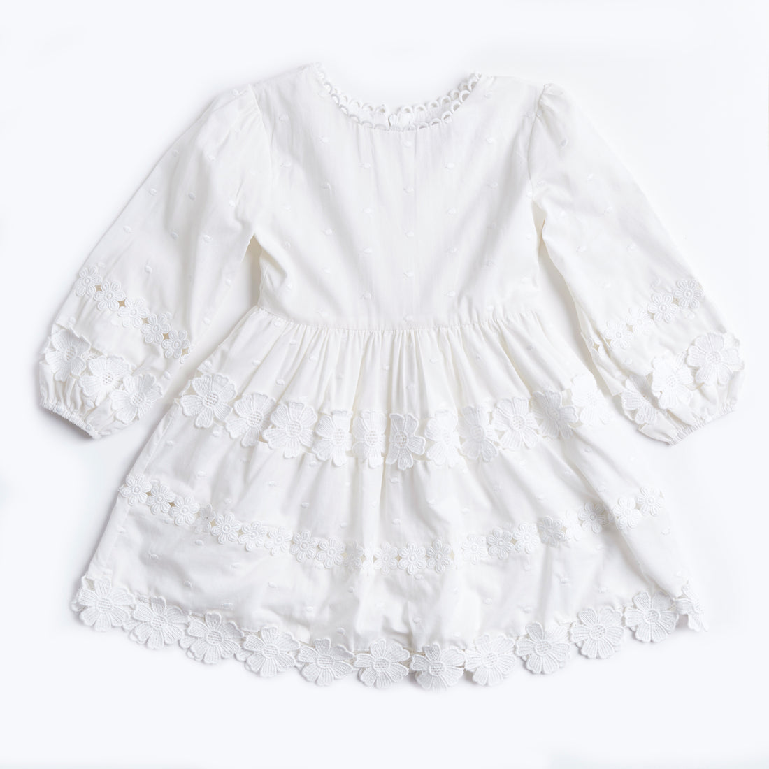 Petite Amalie Daisy Chain Dress - White