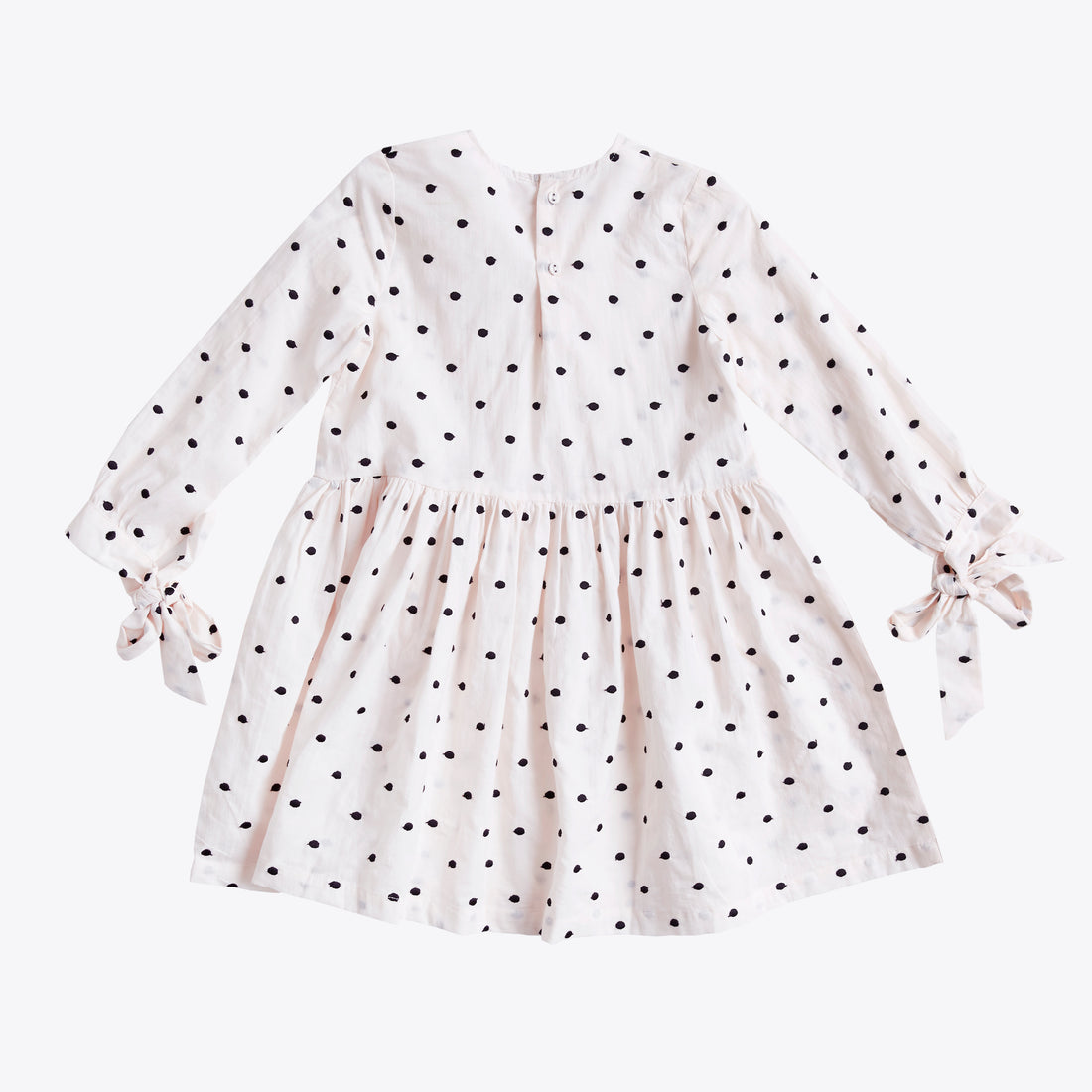 Petite Amalie Black Embroidered Dot Pocket Dress - Rose Water