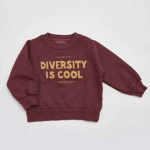 Tiny Cottons Diversity is Cool Sweatshirt - Deep Plum/Bamboo