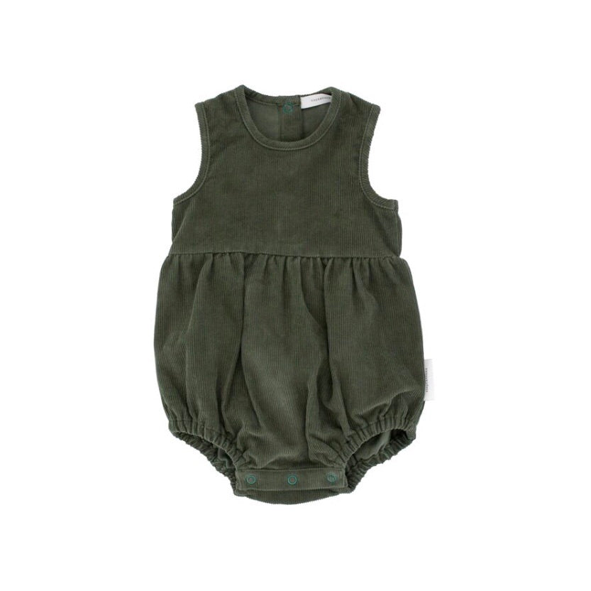 Tiny Cottons Corduroy Baby One-Piece - Dark Green