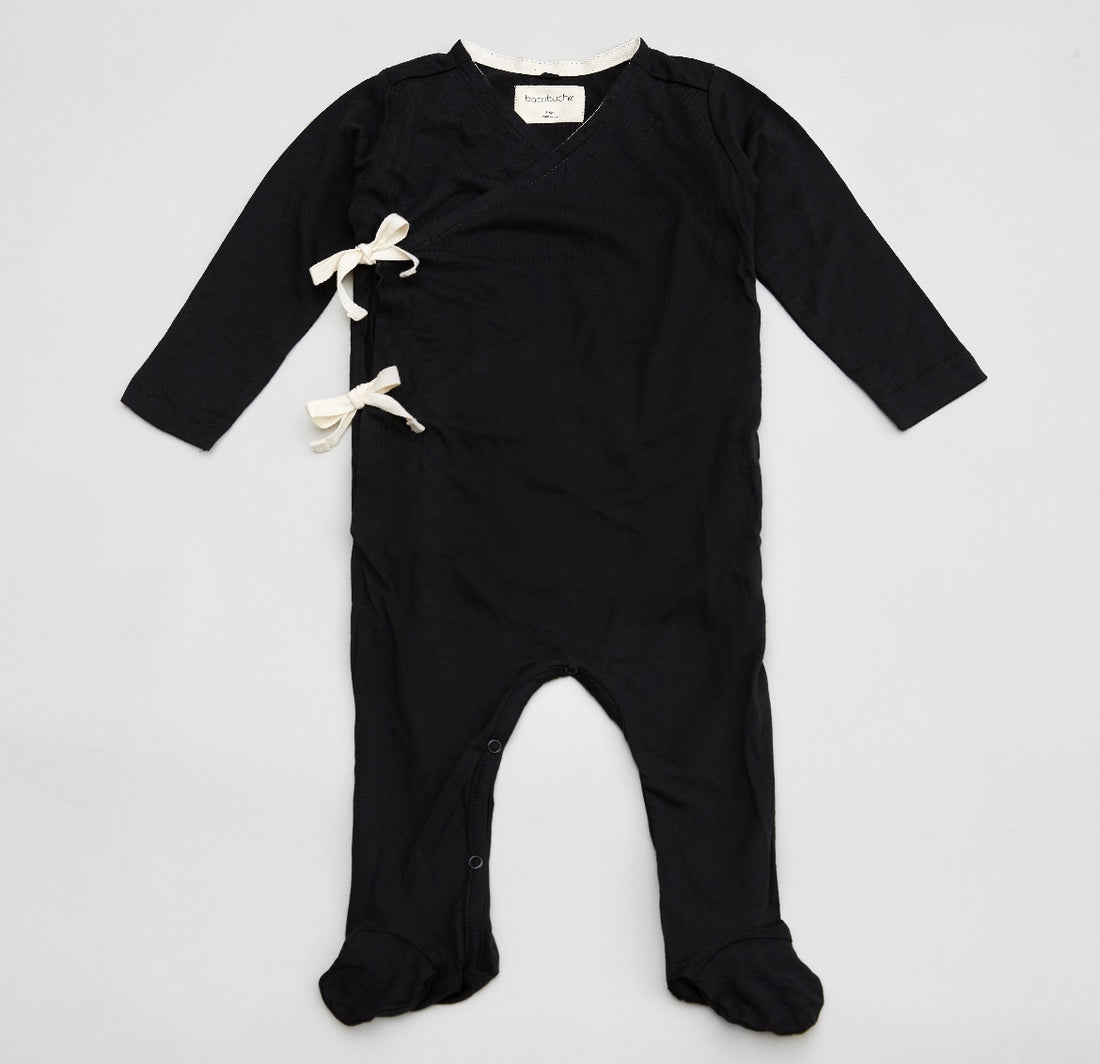 Bacabuche Infant Footed Onesie - Black