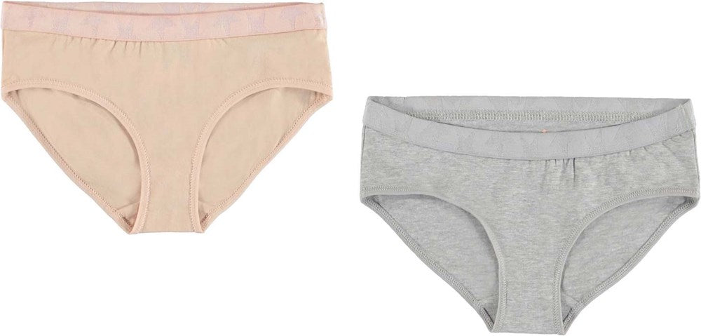 Molo Jana 2-Pack Panties - Cameo Grey Mel