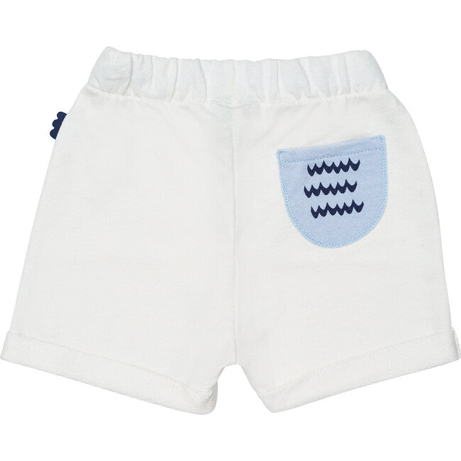 Mon Coeur Baby Wave Pocket Short - White