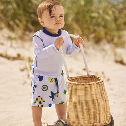 Mon Coeur Baby Multi-Shape Swim Trunks - Blue