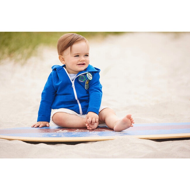 Mon Coeur Baby Ocean Loving Hoodie - Cobalt