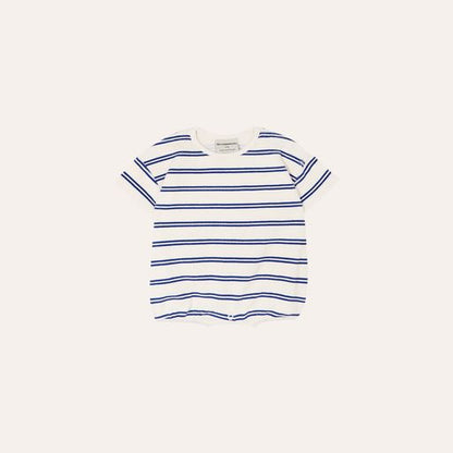 The Campamento Baby Striped Overall - Ecru