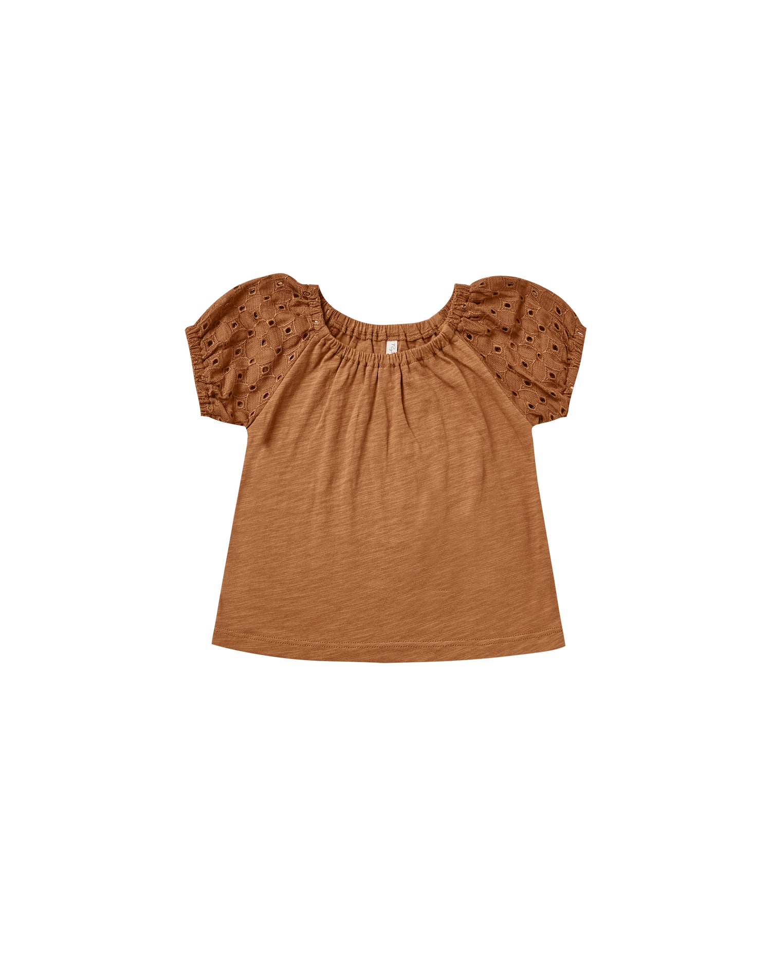 Rylee + Cru Puff Sleeve Tee - Cinnamon