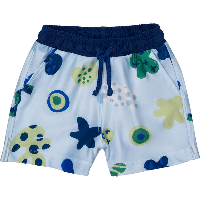 Mon Coeur Baby Multi-Shape Swim Trunks - Blue