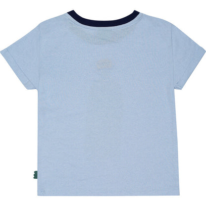 Mon Coeur Kids Plastic Bottle T-Shirt - Powder Blue &amp; Green